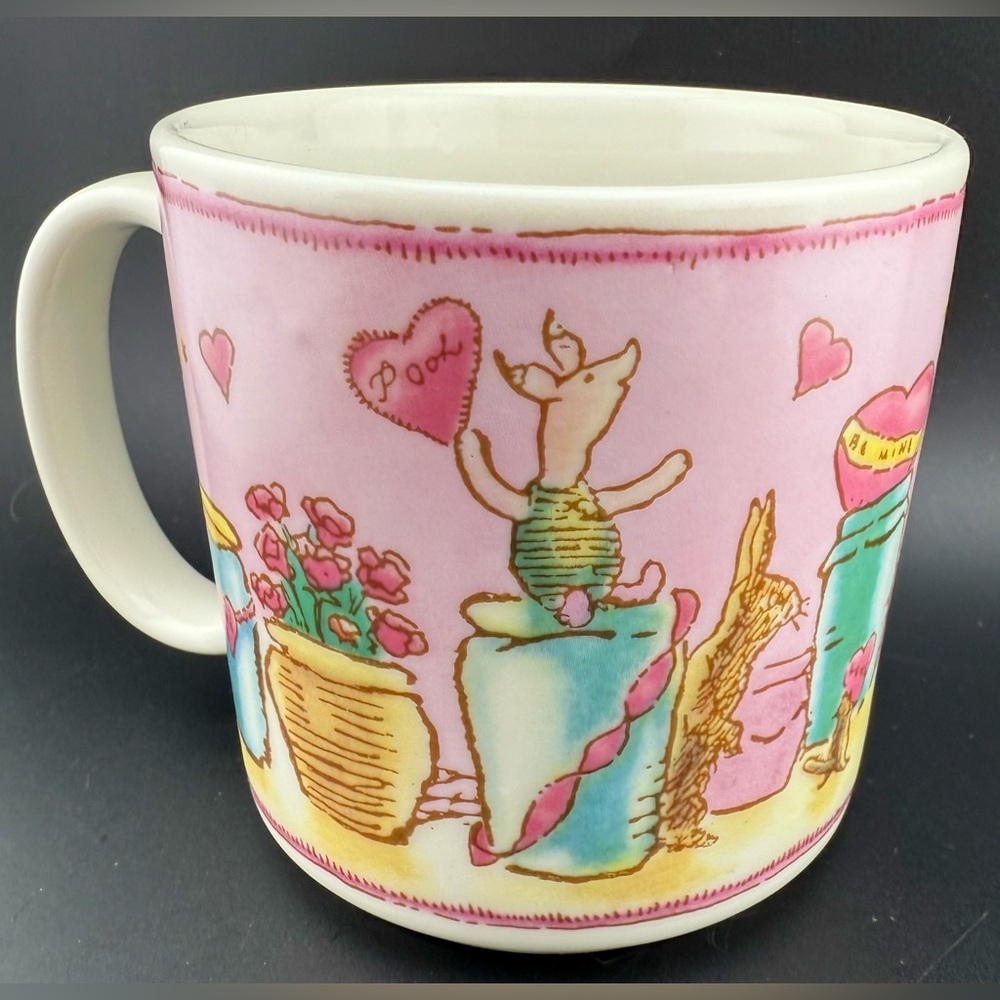 Walt Disney Classic Pooh Valentine’s Day ceramic mug, designed Charpente. 12oz